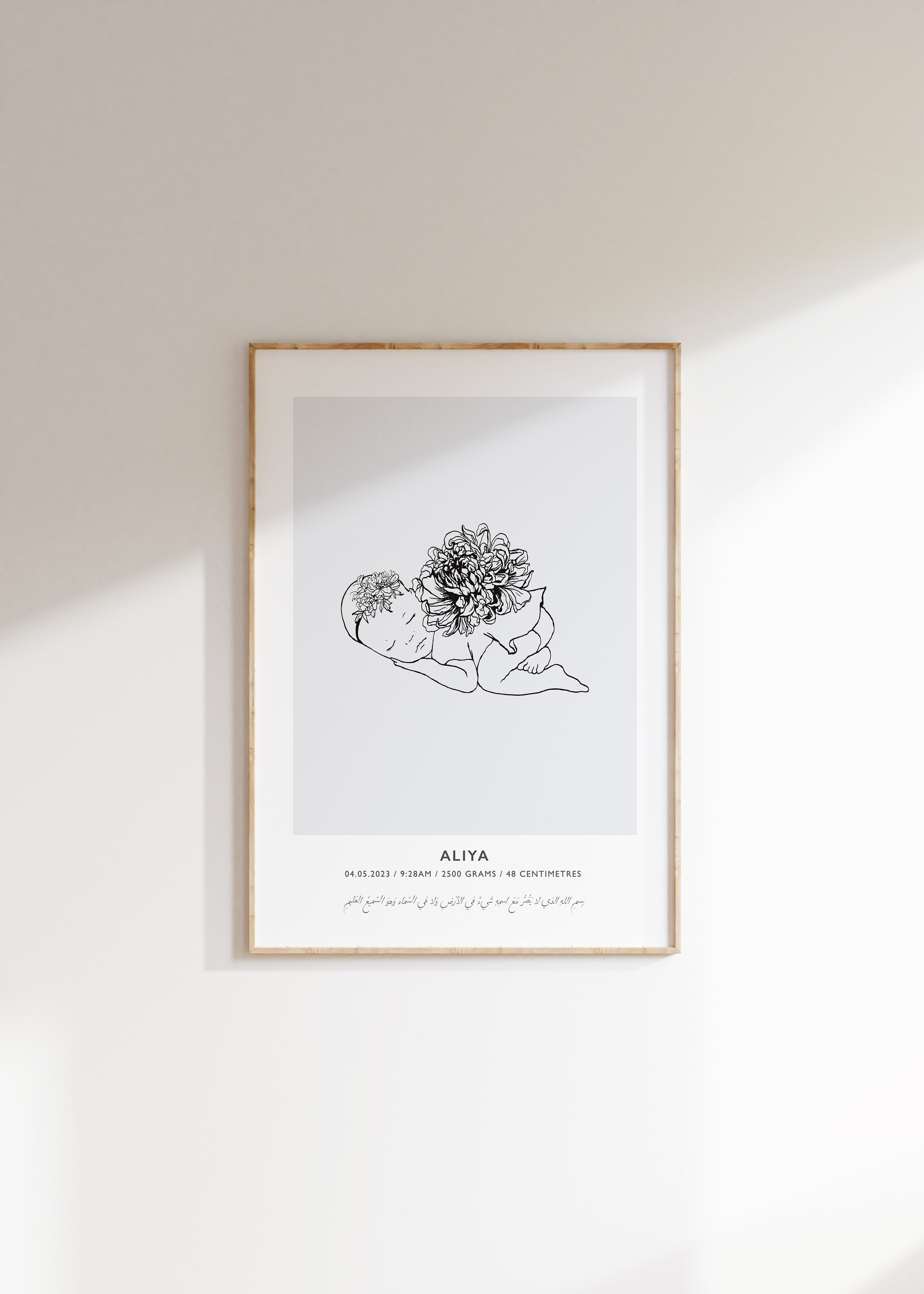 Newborn Birth Poster, Personalised - Signy