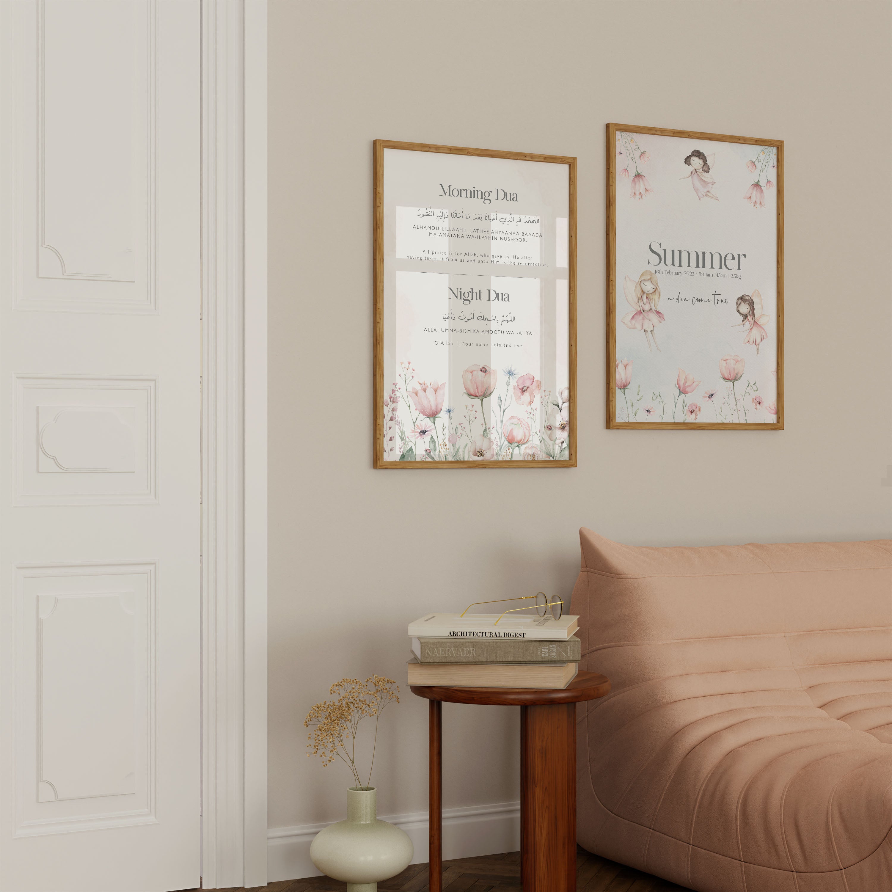 Fairy Garden, Personalised Birth Details + Morning & Night Dua - Signy