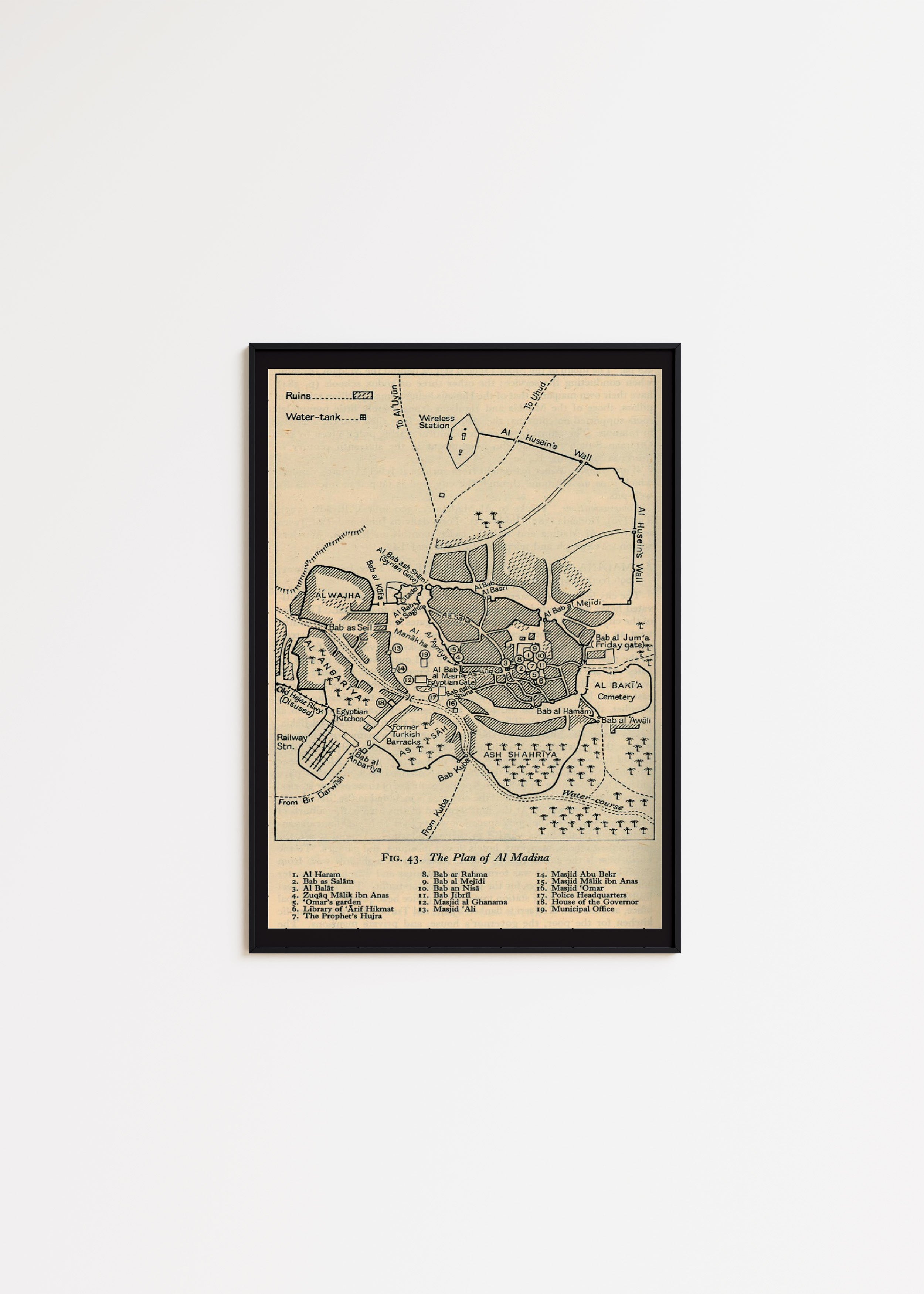 Rustic Mecca & Madinah Maps Pair - Signy