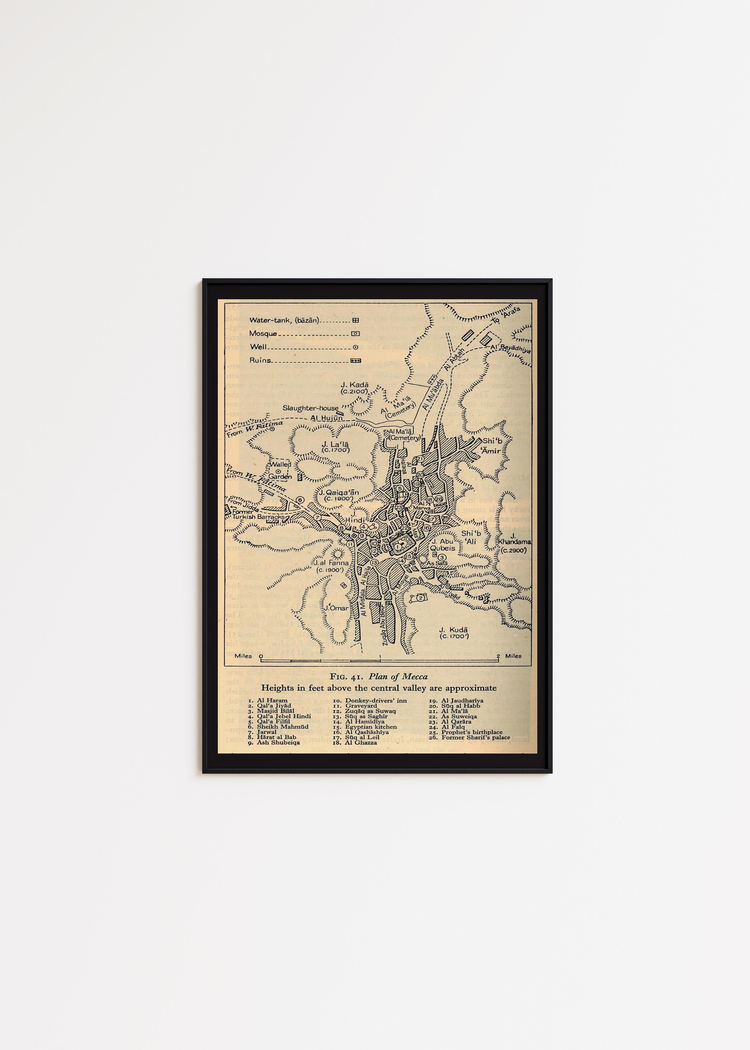 Rustic Mecca & Madinah Maps Pair - Signy