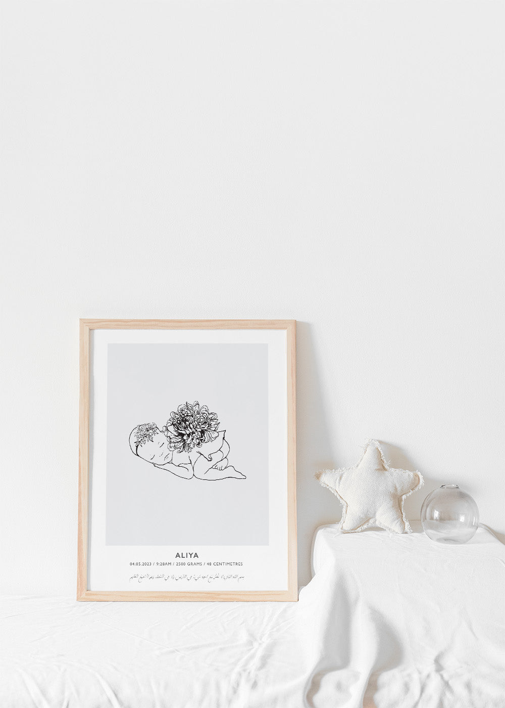 Newborn Birth Poster, Personalised - Signy