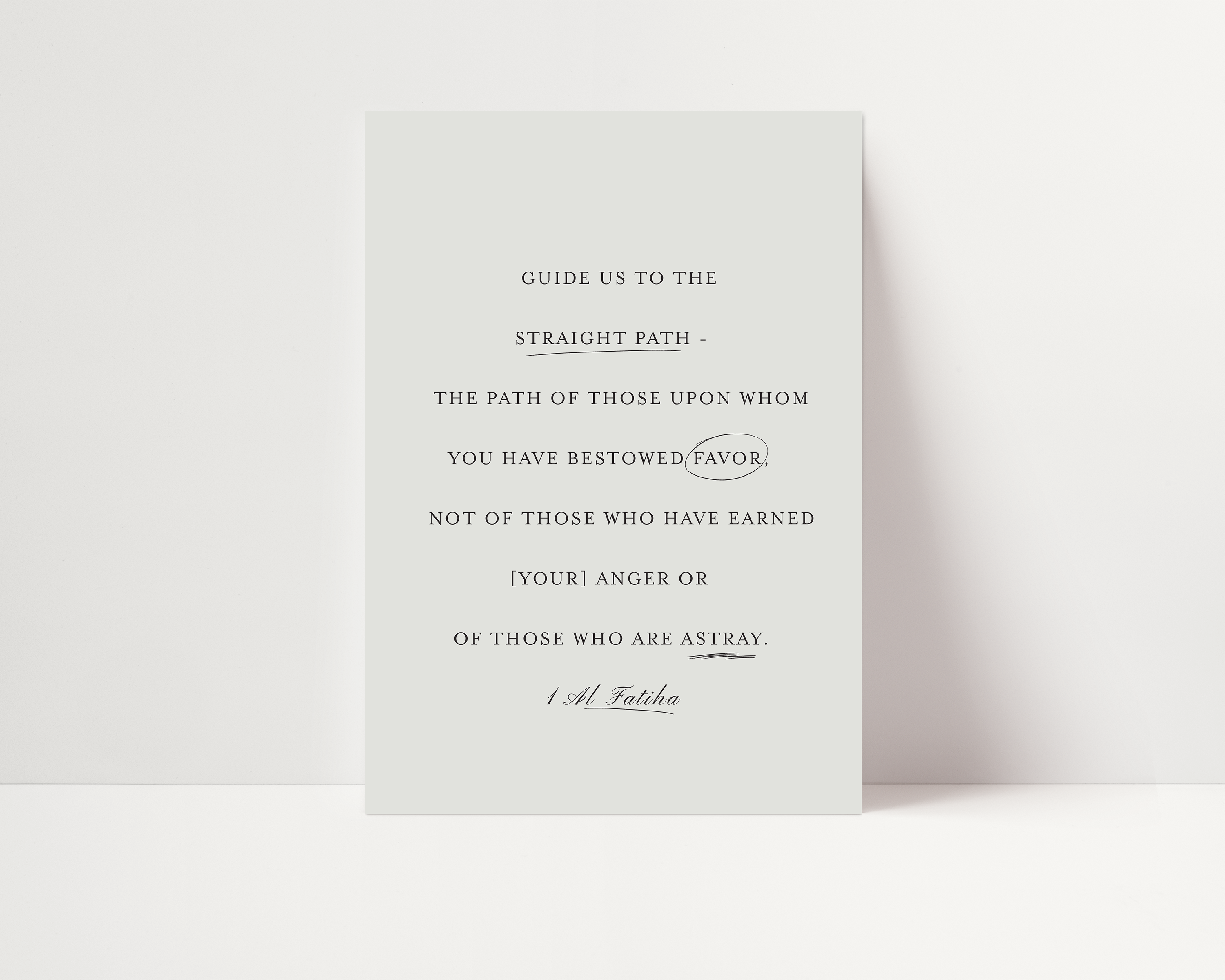 The Opening, Al Fatiha - English - Signy